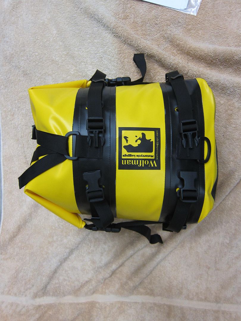 Wolfman Expedition Dry Bags on the TW200